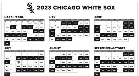 chicago white sox calendar 2023